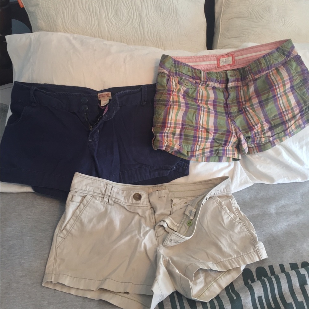 3 American eagle shorts- size 12